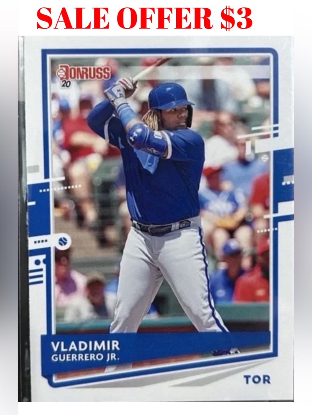 Vladimir Guerrero Jr 2020 Donruss Toronto Blue Jays Baseball Card